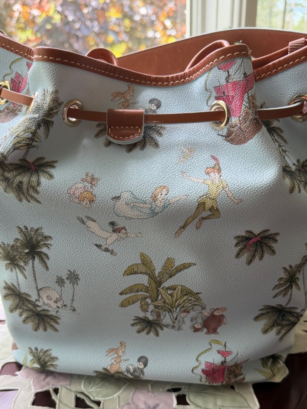 NWT Disney Parks Dooney & and Bourke Peter Pan Drawstring Shoulder Bag  2023 - Picture 3 of 16